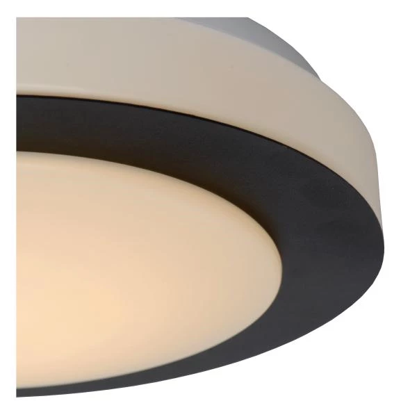 Lucide DIMY - Flush ceiling light Bathroom - Ø 28,6 cm- LED 3 StepDim - 1x12W 3000K - IP21 - Black - detail 4